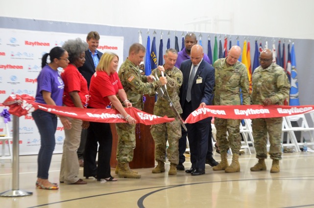 Welcome to the STEM Center of Innovation The afternoon of April 25 is ribbon-cutting time for the STEM Center of Innovation, in partnership with Raytheon and the Boys and Girls Clubs of America. The facility is a new feature of the Fort Gordon Middle School and Teen Center. (Photo 1 by Bill Bengtson /Fort Gordon Public Affairs Office)